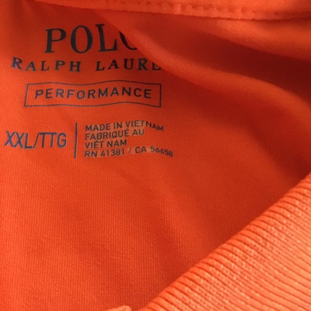Ralph Lauren Orange Short-Sleeve Polo with Navy Pony